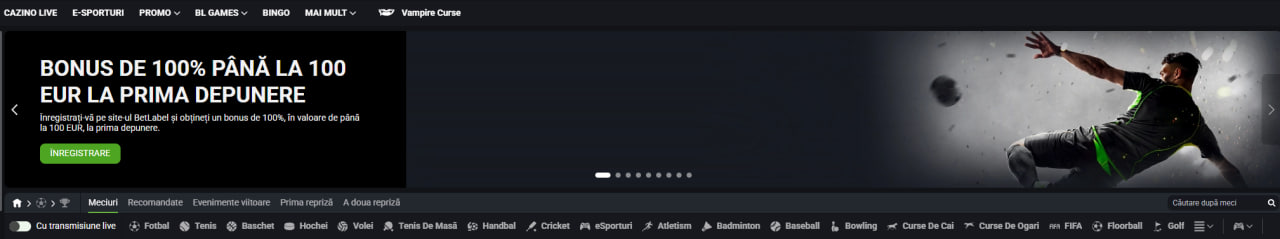 Betlabel casino screenshot